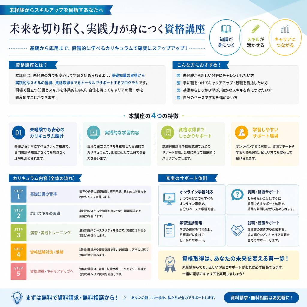 充実した資格講座