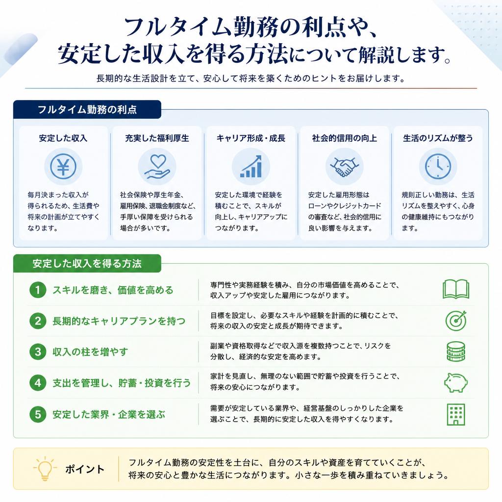 フルタイム勤務のメリット