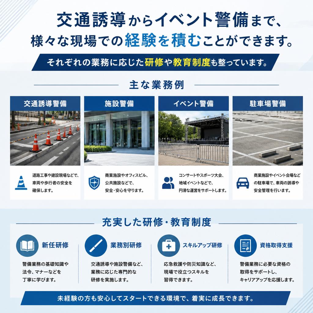 警備業務の多様性