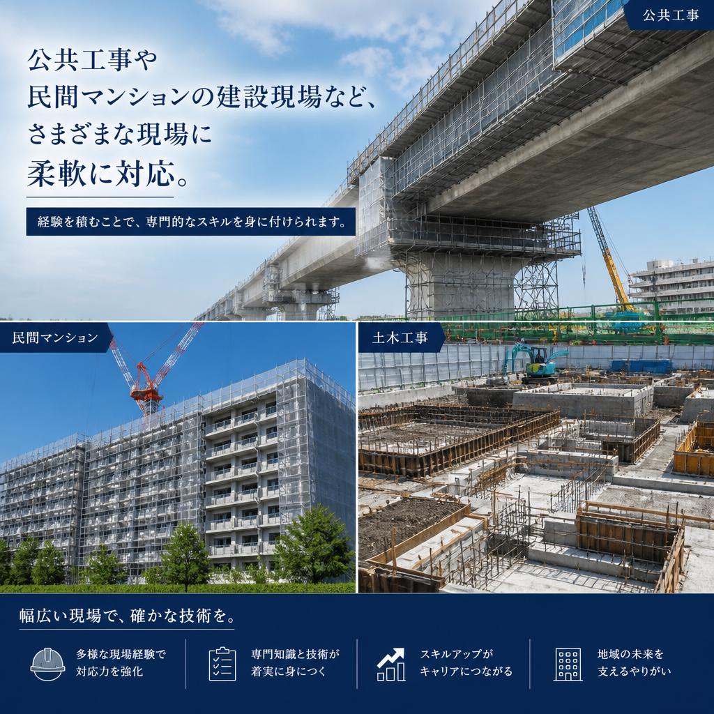 多様な現場での経験が積める