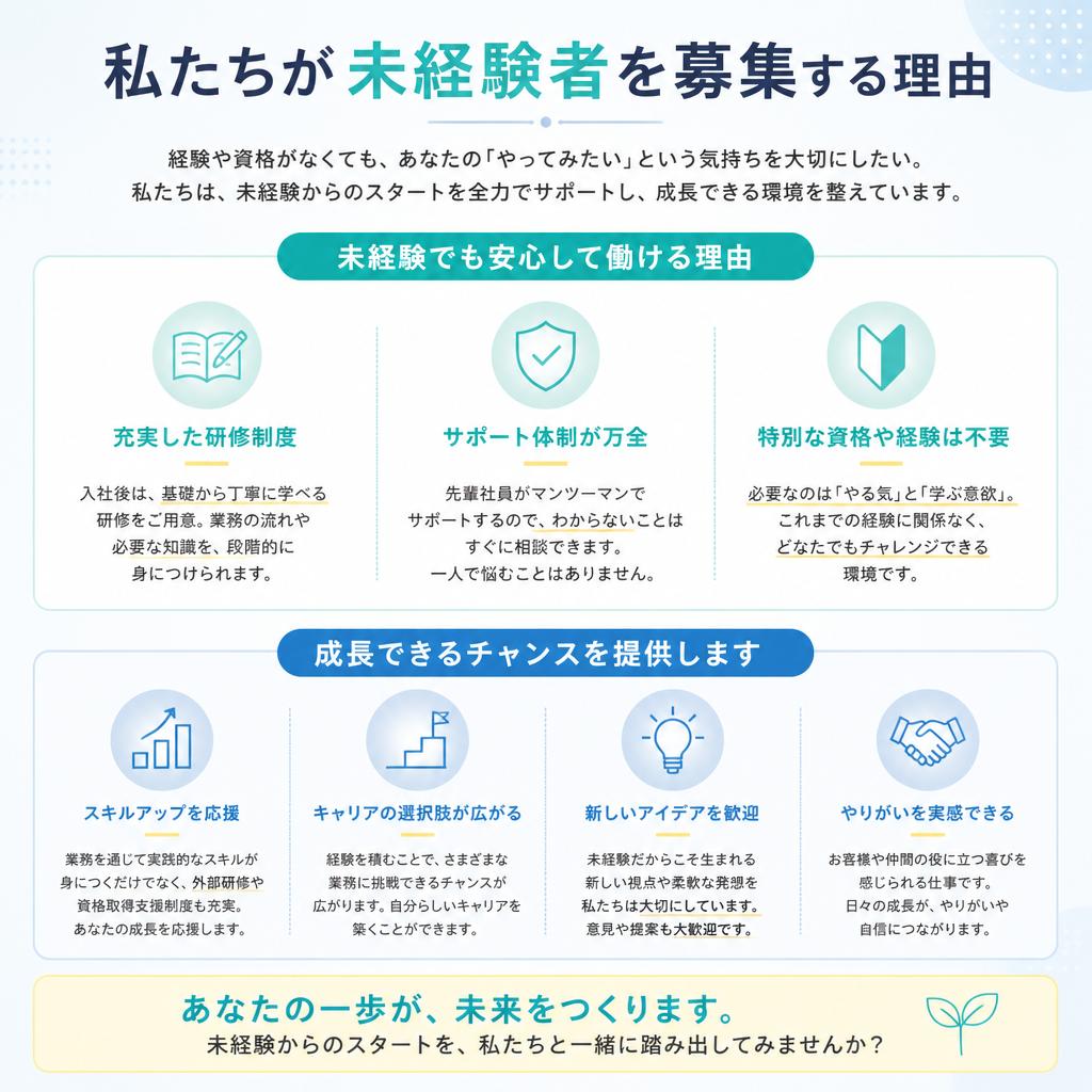 未経験者歓迎の理由