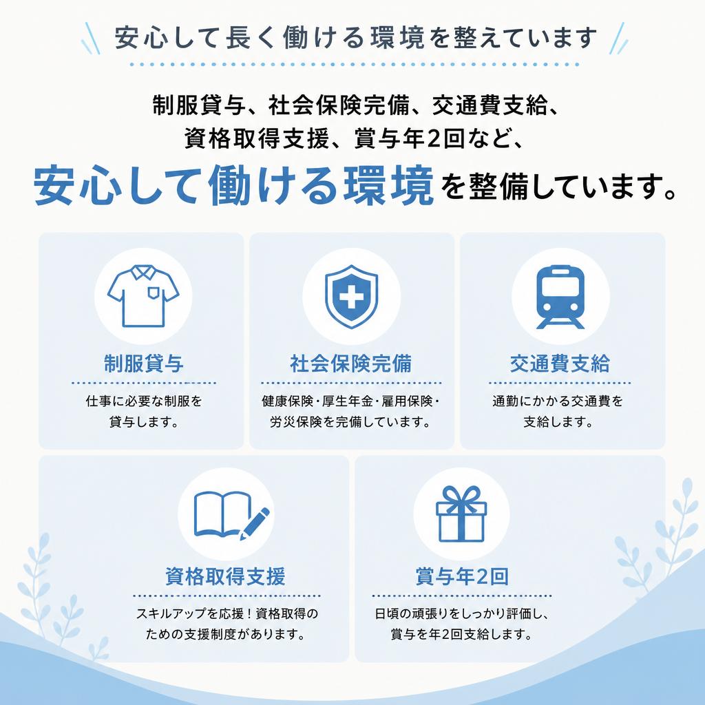 給与と福利厚生の充実