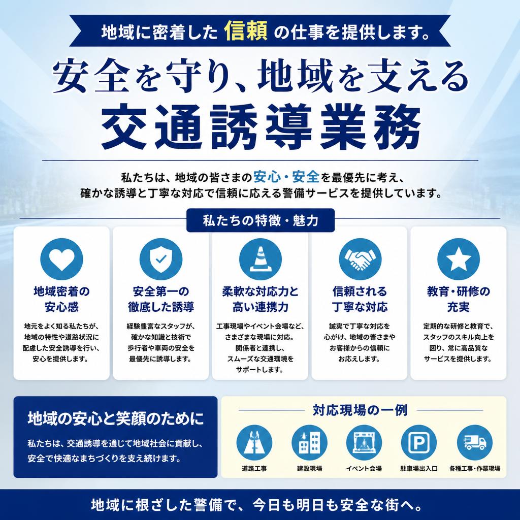 弊社の交通誘導業務の特徴